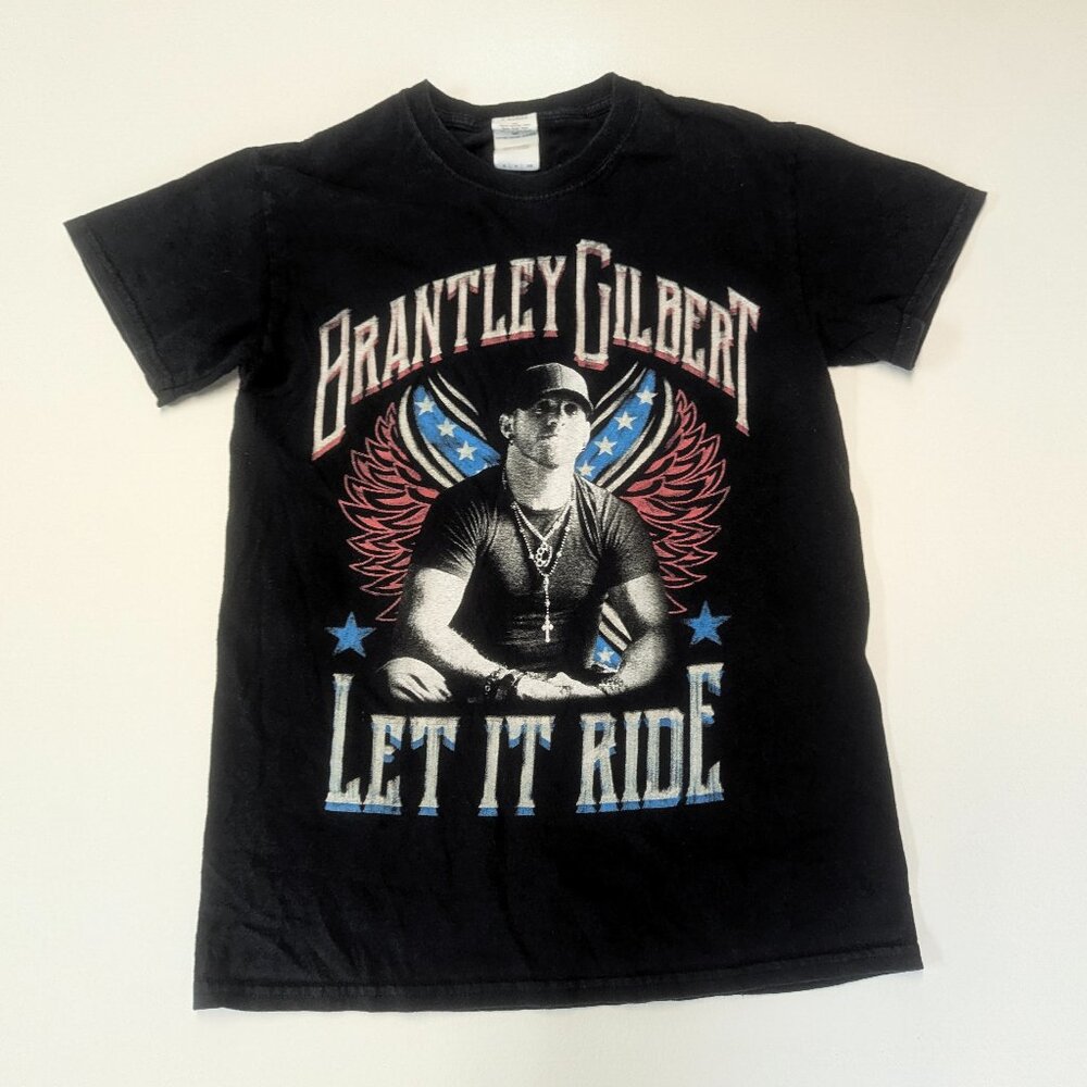Brantley Gilbert Let it Ride Tour 2014 Concert Tee Black Size Small